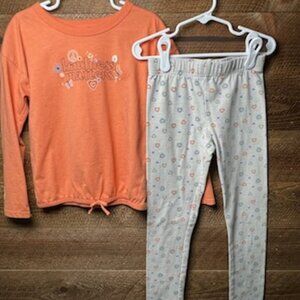 Carter's Girls 2-Pc Heart Print Leggings Set, Size 7